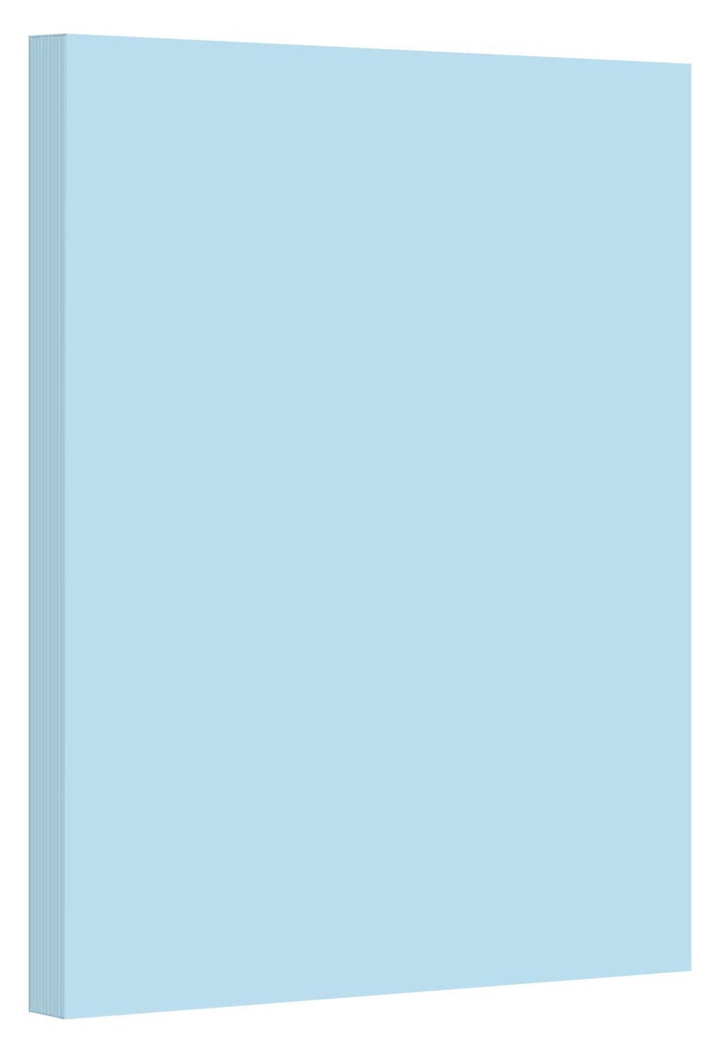 S Superfine Printing Blue Pastel Color Card Stock Paper, 67lb Cover Medium Weight Cardstock, for Arts & Crafts, Coloring, Announcements, Stationary Printing at School, Office, Home | 8.5 x 11 | 50 Sheets Per Pack - Image 1